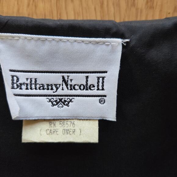 Brittany Nicole II Women Vtg 90s Avante Garde Whimsigoth Black Velvet Jacket 22W - Picture 8 of 12